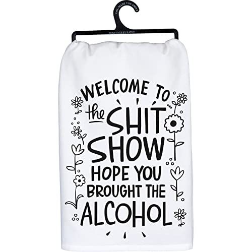 Hope You Brought Alcohol kitchen towel, a housewarming gift idea