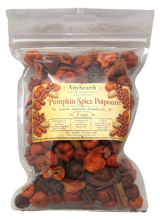 Anyhearth Pumpkin Spice Potpourri bowl filler with orange putka pods and cinnamon sticks