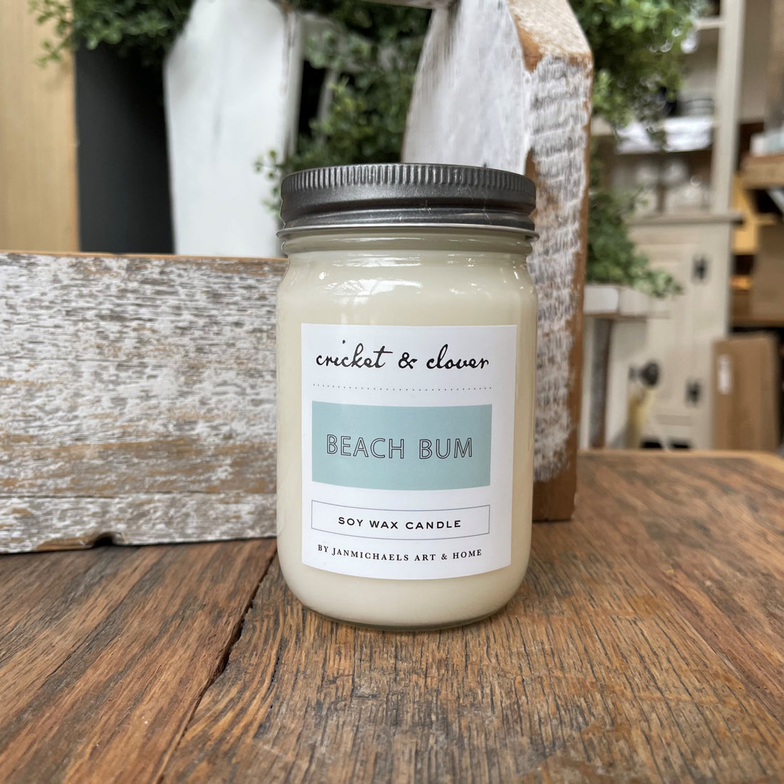 Beach Bum soy mason Jar Candle