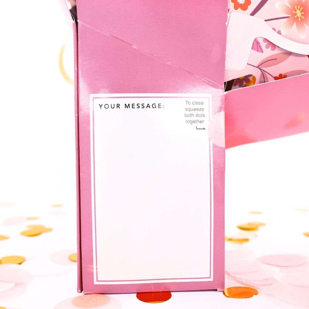 Love Kate's 26th anniversary pop up card with colorful floral design and space for personal message