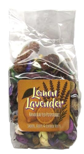 Shoots, Roots & Leather Boots Lemon Lavender Potpourri – 2 Cup Bag – Lemon Zest & Lavender Scent – Bright Botanical Bowl Filler – Handmade Rustic Home Decor