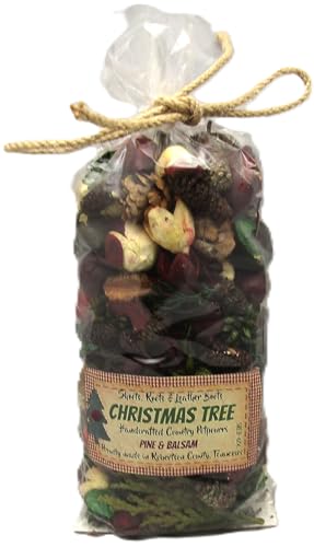 Shoots, Roots & Leather Boots Christmas Tree Potpourri – 5 Cup Bag – Pine & Balsam Fir Scent – Handmade Holiday Bowl Filler – Rustic Winter Home Décor