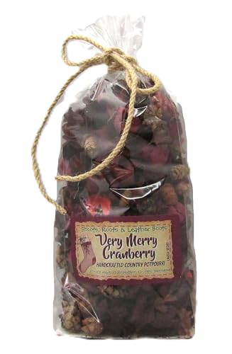 Shoots, Roots & Leather Boots Very Merry Cranberry Potpourri – 5 Cup Bag – Cranberry Spice Vanilla Scent – Festive Holiday Bowl Filler – Handmade Rustic Christmas Decor