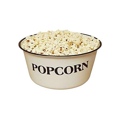 Enamelware Popcorn Bowl 4 3/4" tall and 9 3/4" in diameter 4 Quart - anything4home