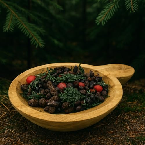 Shoots, Roots & Leather Boots Christmas Thyme Potpourri – 4 Cup Bag – Maine Balsam & Adirondack Pine Scent – Handmade Holiday Bowl Filler – Rustic Winter Home Décor