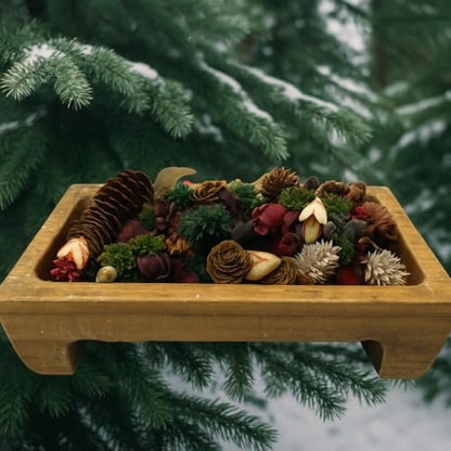 Shoots, Roots & Leather Boots Christmas Tree Potpourri – 5 Cup Bag – Pine & Balsam Fir Scent – Handmade Holiday Bowl Filler – Rustic Winter Home Décor