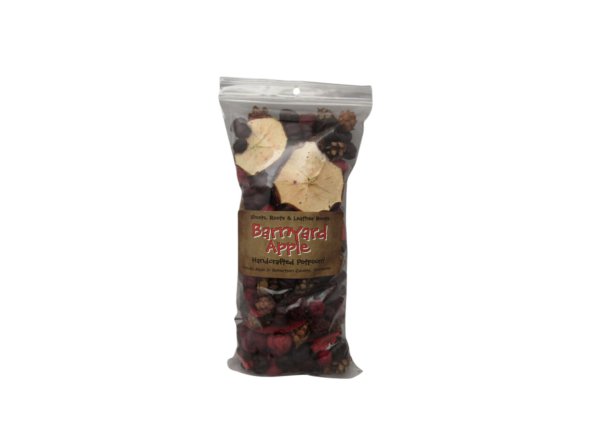 Shoots, Roots & Leather Boots Barnyard Apple Decorative Potpourri, 3 Cup Bag – front view