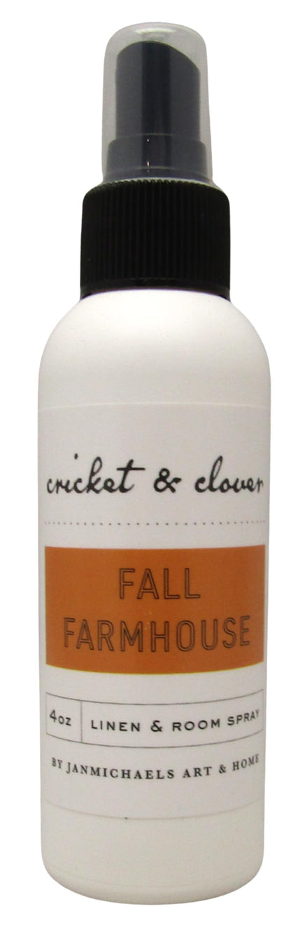 Cricket & Clover Fall Farmhouse Room & Linen Spray, 4 fl oz – front view