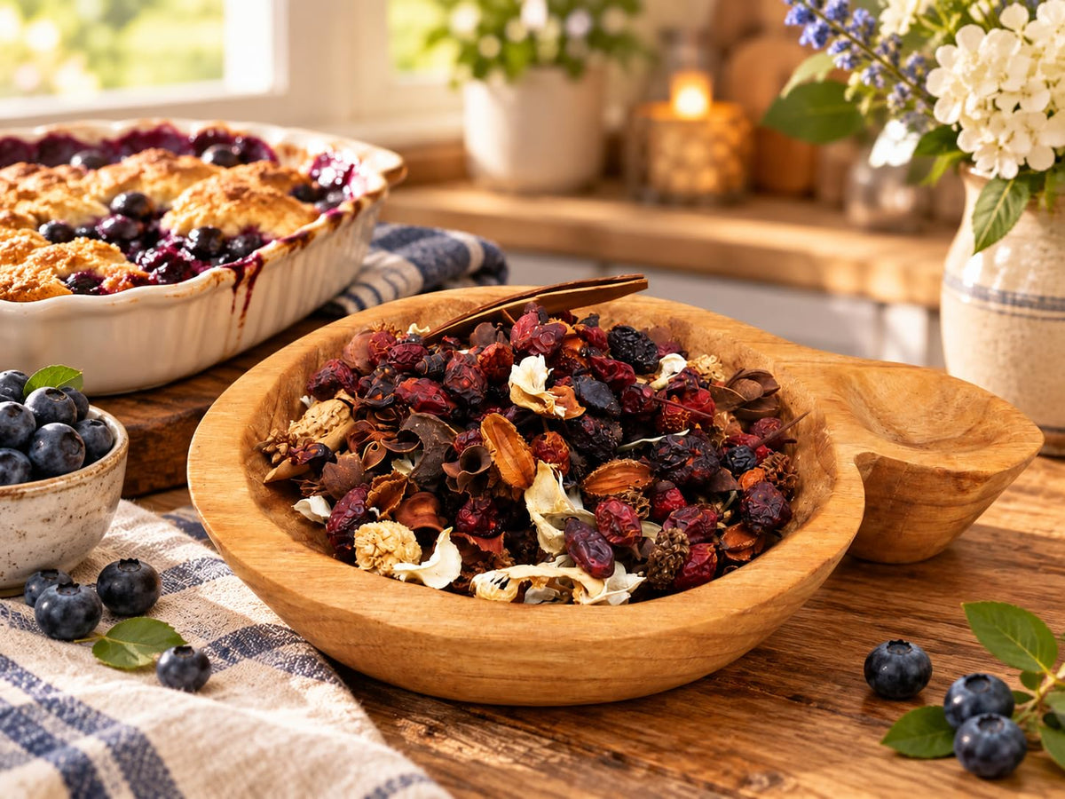 Just Browsing Blueberry Cobbler Potpourri, 4 Cup - close-up detail