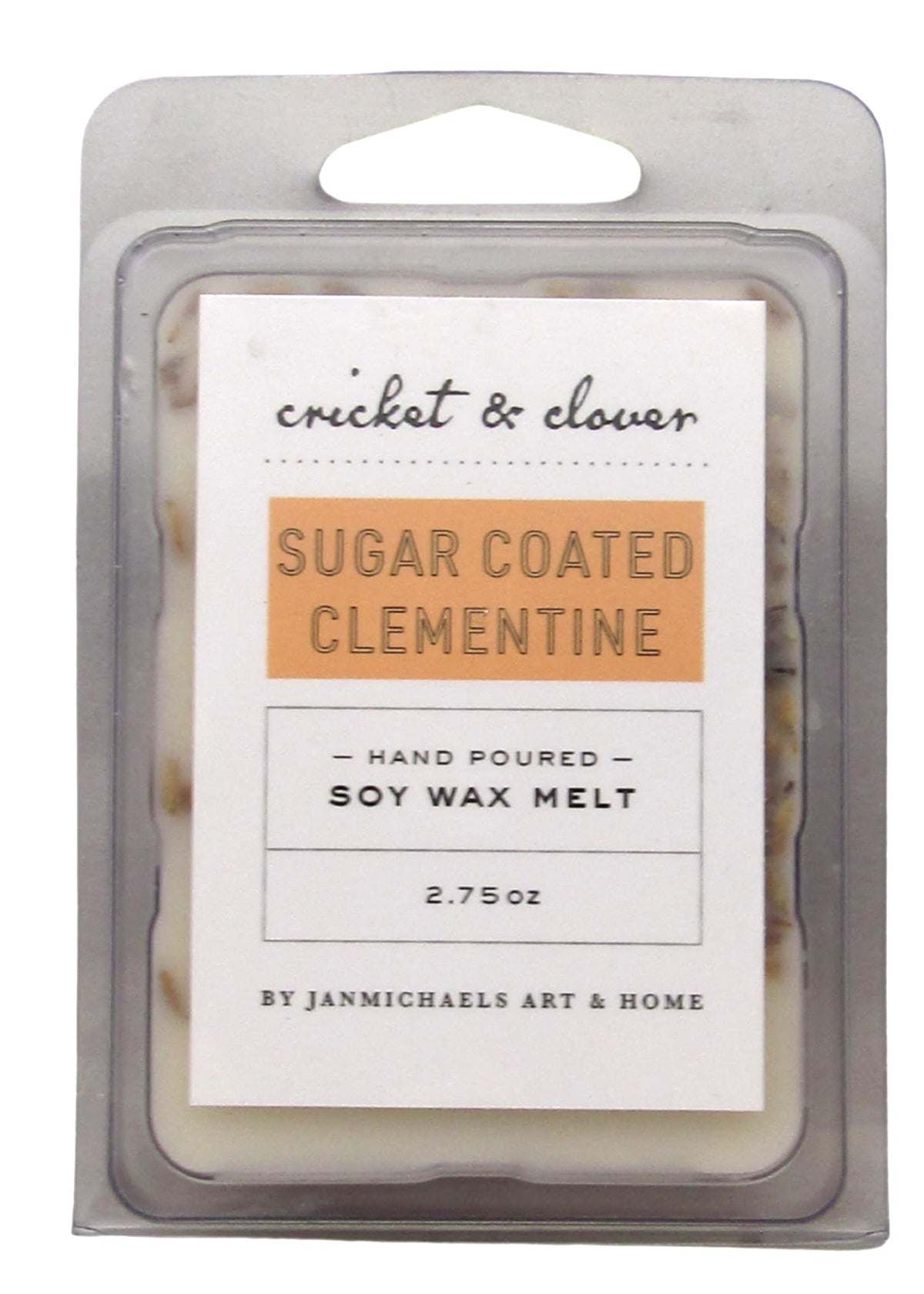 Cricket & Clover Sugar Coated Clementine Soy Wax Melt, 2.75 oz – front view