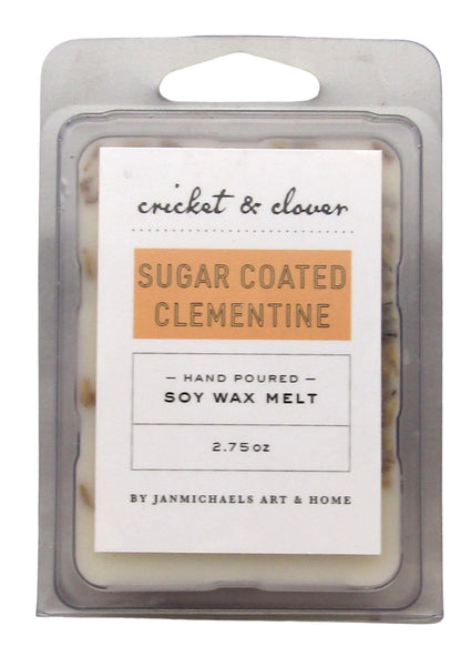 Cricket & Clover Sugar Coated Clementine Soy Wax Melt, 2.75 oz – front view