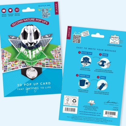 Second Nature Pop Ups Soccer No.1 Fan 3D Greeting Card, POP231 - additional view