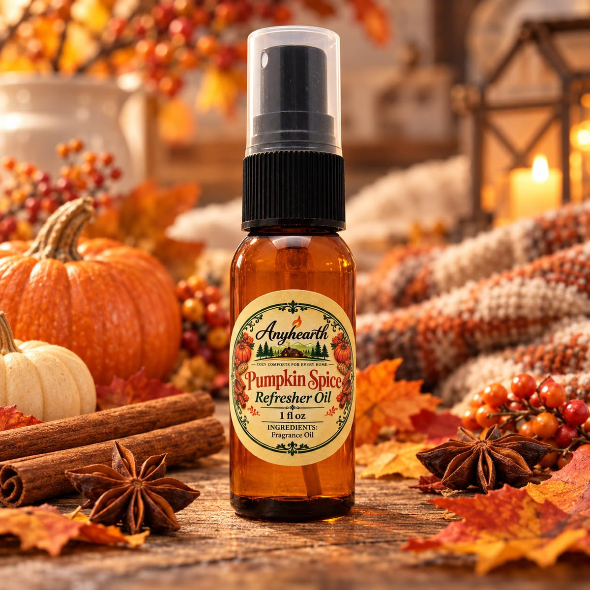 Anyhearth Pumpkin Spice Potpourri Refresher Oil, 1 fl oz – close-up detail