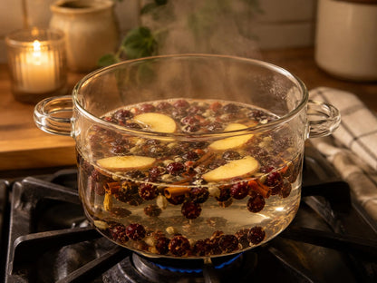 Peach Simmer Potpourri – handmade botanical blend with dried fruit and spices