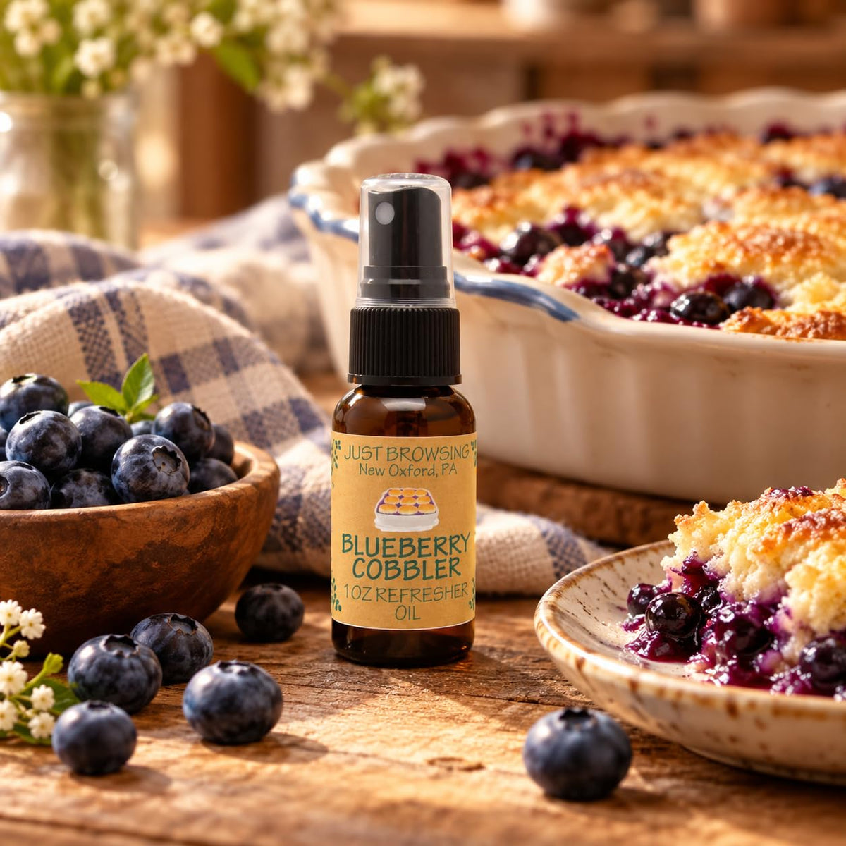 Just Browsing Blueberry Cobbler Potpourri Refresher Oil, 1 oz - close-up detail