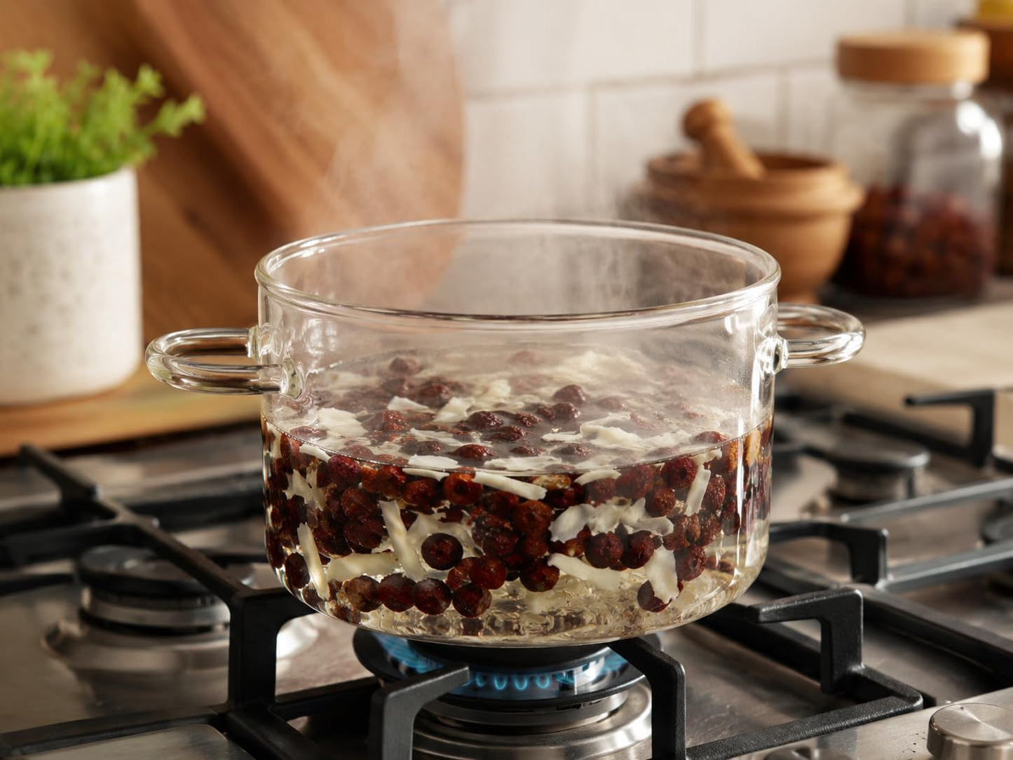 Cranberry Coconut Simmer Potpourri – handmade botanical blend with tart cranberry and coconut