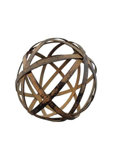 Audrey's Rustic 5 inch Metal Band Decorative Bowl Filler Ball - anything4home