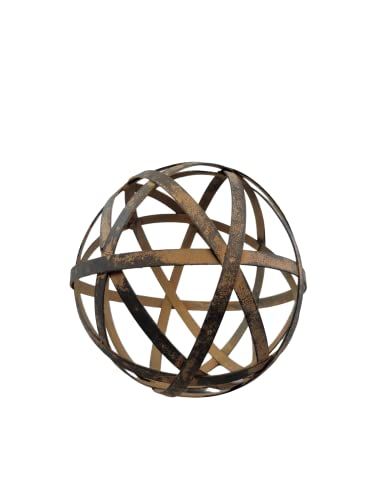 Audrey's Rustic 5 inch Metal Band Decorative Bowl Filler Ball - anything4home