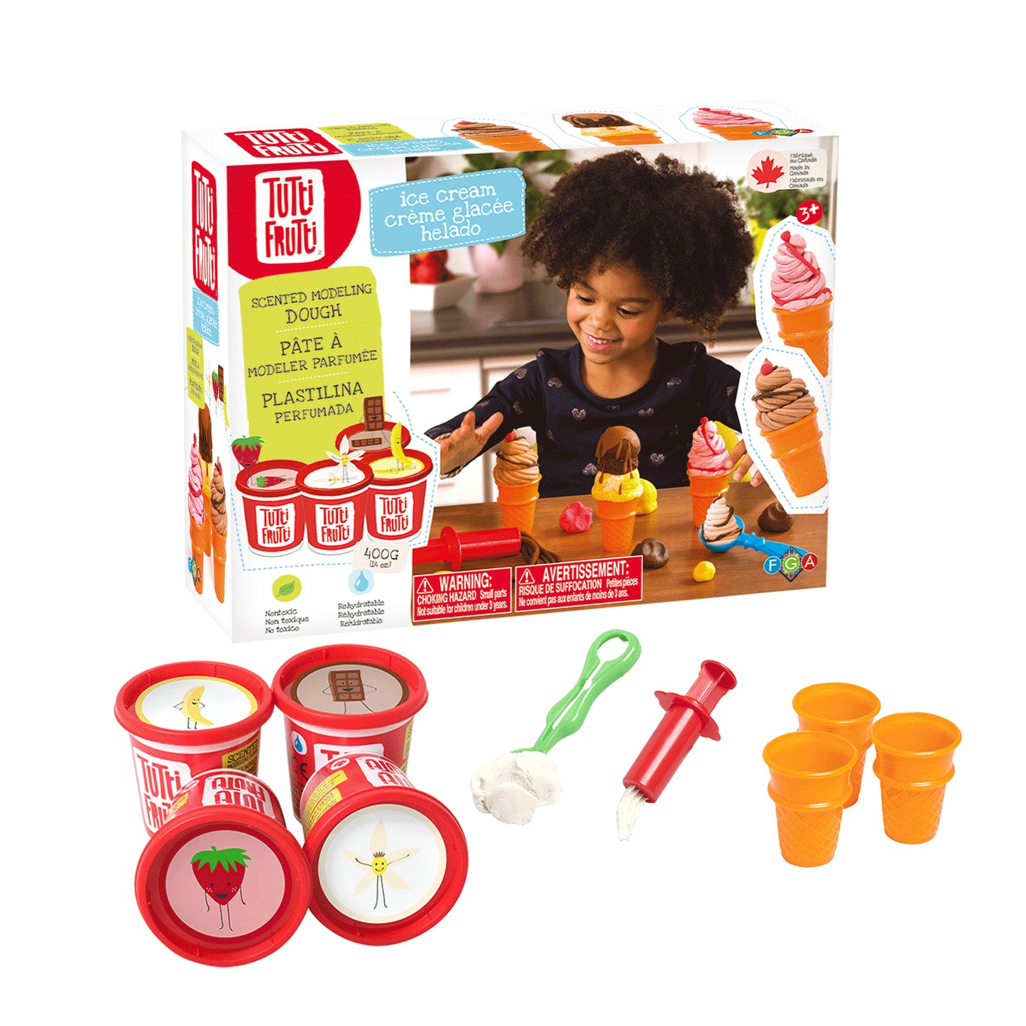 Tutti Frutti rehydratable, blendable, scented modeling dough kit: Ice Cream