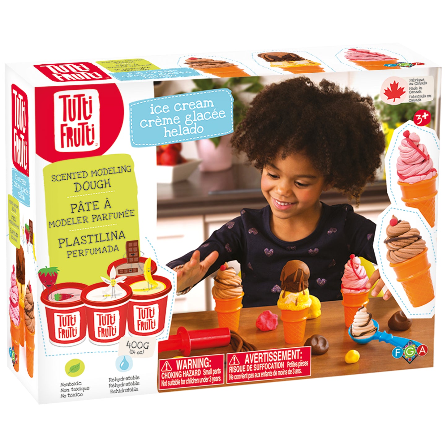 Tutti Frutti rehydratable, blendable, scented modeling dough kit: Ice Cream