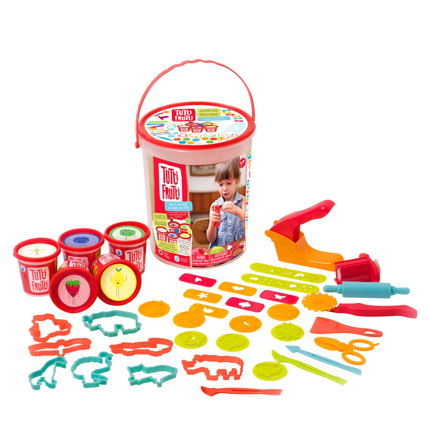 Tutti Frutti rehydratable, blendable, scented modeling dough kit: Party Bucket