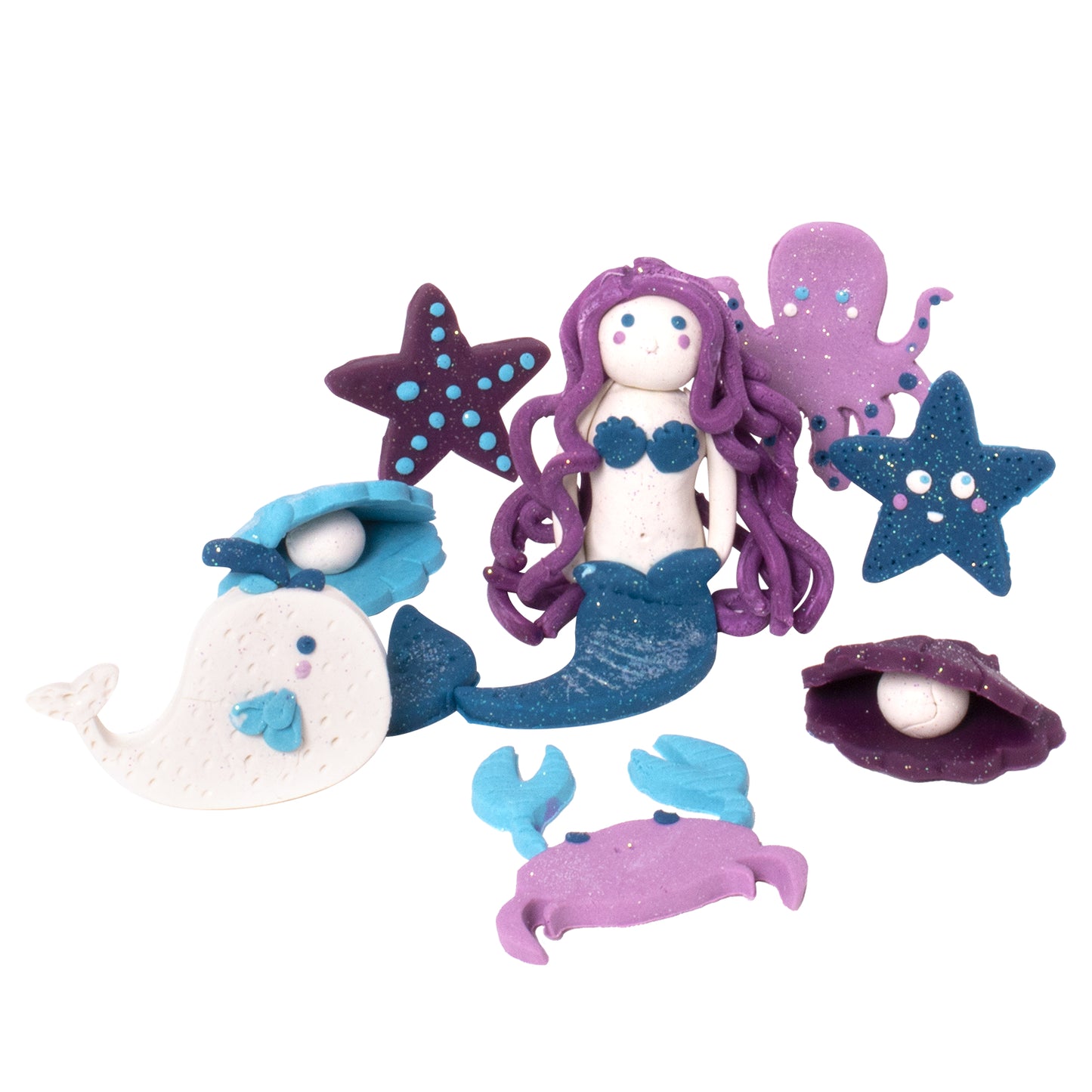 Tutti Frutti rehydratable, blendable, scented modeling dough kit: Sparkling Mermaids Trio