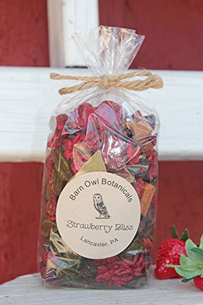 Barn Owl Botanicals Strawberry Bliss Potpourri Half Pound Bag Decoration Bowl Filler - anything4home