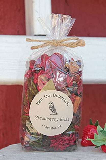 Barn Owl Botanicals Strawberry Bliss Potpourri Half Pound Bag Decoration Bowl Filler - anything4home