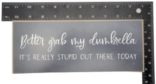 Better Grab My Dumbrella Its Really Stupid Out There Today MDF Wood Block Sign - anything4home