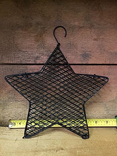 Cinnamon Potpourri Hanging 8 inch Primitve Farmhouse Decoration Star Chicken Wire Mesh - anything4home