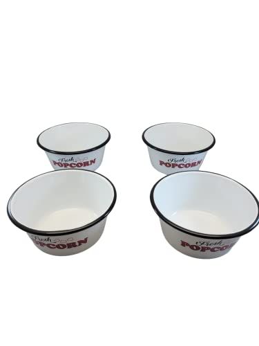 Enamelware - Small Popcorn Bowls (Set of 4) - anything4home