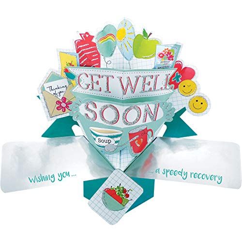 Get Well Soon Pop-Up Greeting Card Original Second Nature 3D Pop Up Cards - anything4home