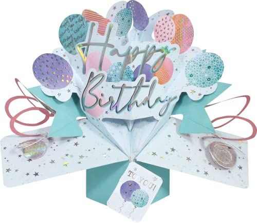 Happy Birthday To You Balloons Pop-Up Greeting Card Second Nature 3D Pop Up Card - anything4home