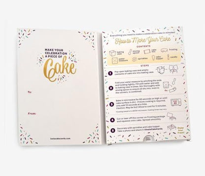 InstaCake Cards Congrats Let's Celebrate with Cake Card includes Single Serve Mug Cake Mix - anything4home
