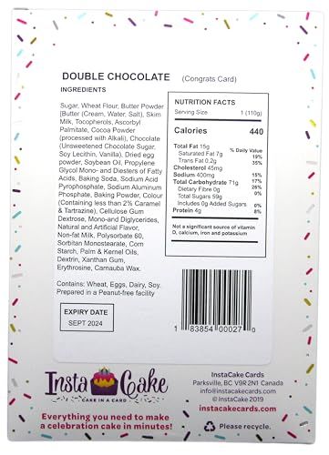 InstaCake Cards Congrats Let's Celebrate with Cake Card includes Single Serve Mug Cake Mix - anything4home