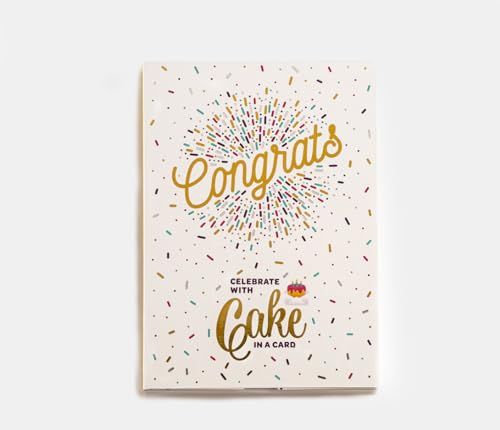InstaCake Cards Congrats Let's Celebrate with Cake Card includes Single Serve Mug Cake Mix - anything4home