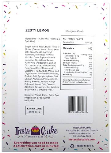 InstaCake Cards Congrats Let's Celebrate with Cake Card includes Single Serve Mug Cake Mix - anything4home