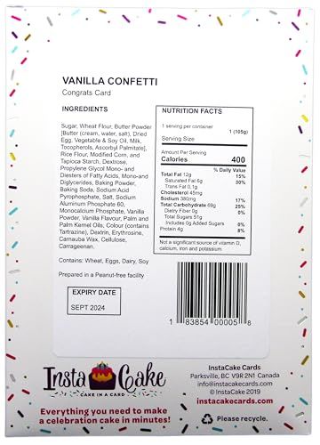 InstaCake Cards Congrats Let's Celebrate with Cake Card includes Single Serve Mug Cake Mix - anything4home