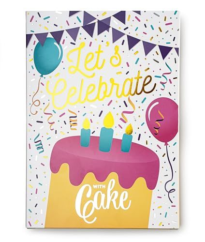 InstaCake Cards Let's Celebrate with Cake Card includes Single Serve Double Chocolate Mug Cake Mix - anything4home
