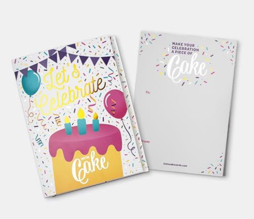 InstaCake Cards Let's Celebrate with Cake Card includes Single Serve Double Chocolate Mug Cake Mix - anything4home