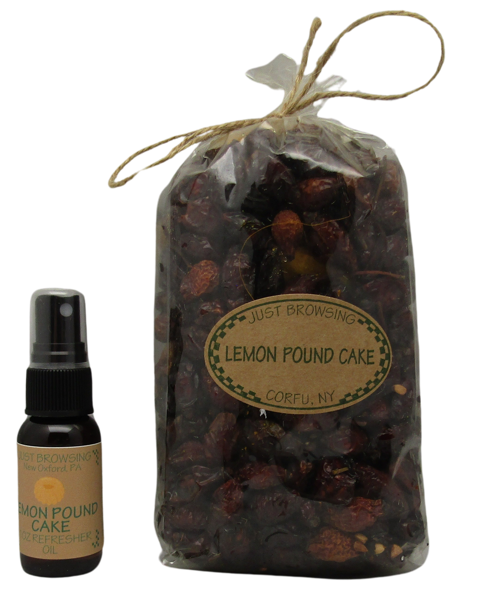 Just Browsing Lemon Pound Cake Potpourri Small 3-4 cup bag with refresher oil spray - anything4home