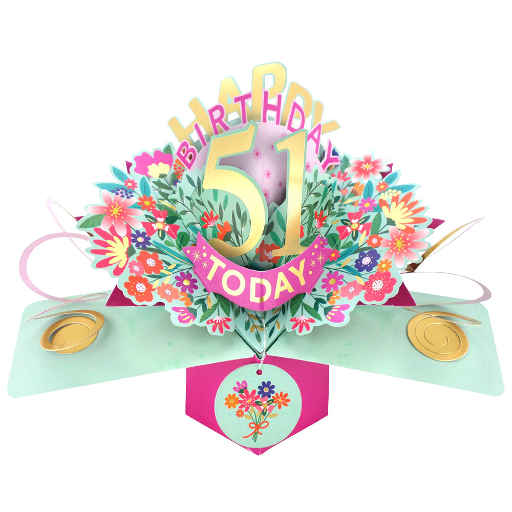 Happy 'Any Age' Birthday '10 To 109' Today Pop-Up Greeting Card for Her