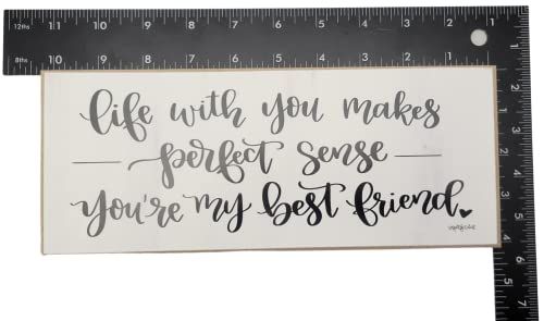Life with you makes perfect sense you're my best friend Solid mdf wood block sign - anything4home