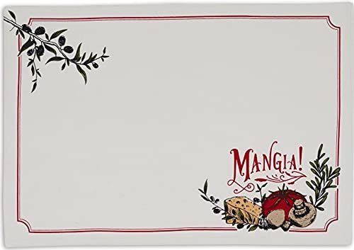 Mangia! Printed White Cotton Placemat - anything4home