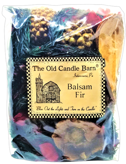 Old Candle Barn Balsam Fir Potpourri 4 Cup Bag - Perfect Winter or Christmas Decoration or Bowl Filler - Well Scented - anything4home