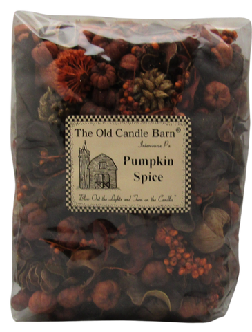 Old Candle Barn Pumpkin Spice Potpourri 8 cup Bag - Perfect Fall Decoration or Bowl Filler - Beautiful Autumn Scent