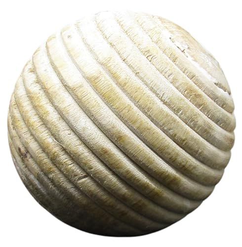 PD Home & Garden Carved Decorative Striped Whitewashed Wood Ball , Bowl, Vase, or Jar Filler 4 inch diameter - anything4home