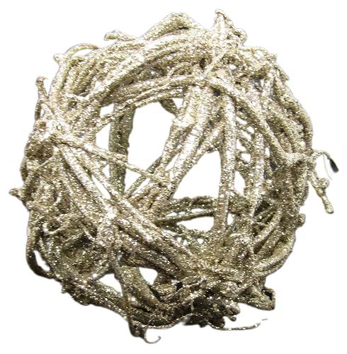 PD Home & Garden Glitter Wooden Vine Ball Sphere Rustic 4 inch Diameter Orb - anything4home