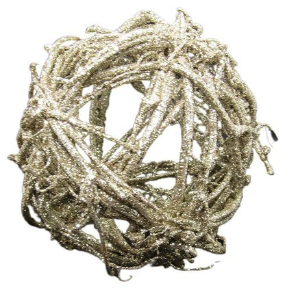 PD Home & Garden Glitter Wooden Vine Ball Sphere Rustic 4 inch Diameter Orb - anything4home