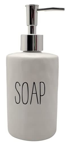 PD Home & Garden White Ceramic Farmhouse Soap Dispenser - anything4home